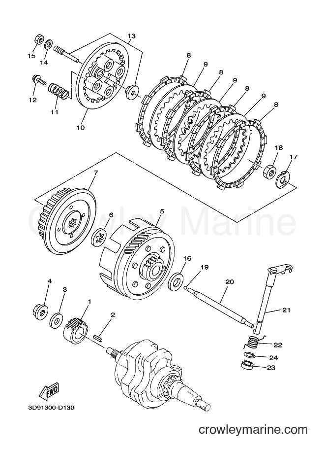 2007 Dirt Bike XT125R - XT125R (13D3) [010] - CLUTCH