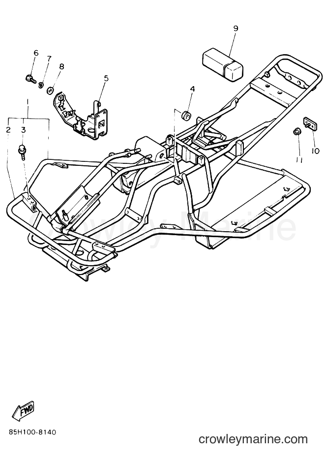 1988 Snowmobile SV80E - SV80E (85H0) [020] - FRAME