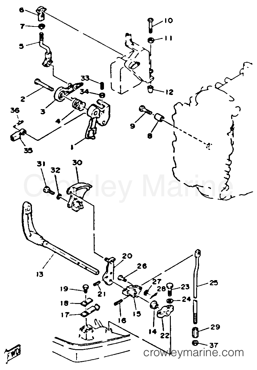 Yamaha Motors 40ESRR - CONTROL ENGINE (40M)