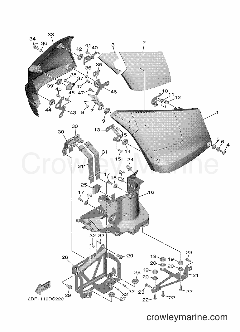 Yamaha Motors XV1900FDD (2DF4) [010] - SIDE COVER