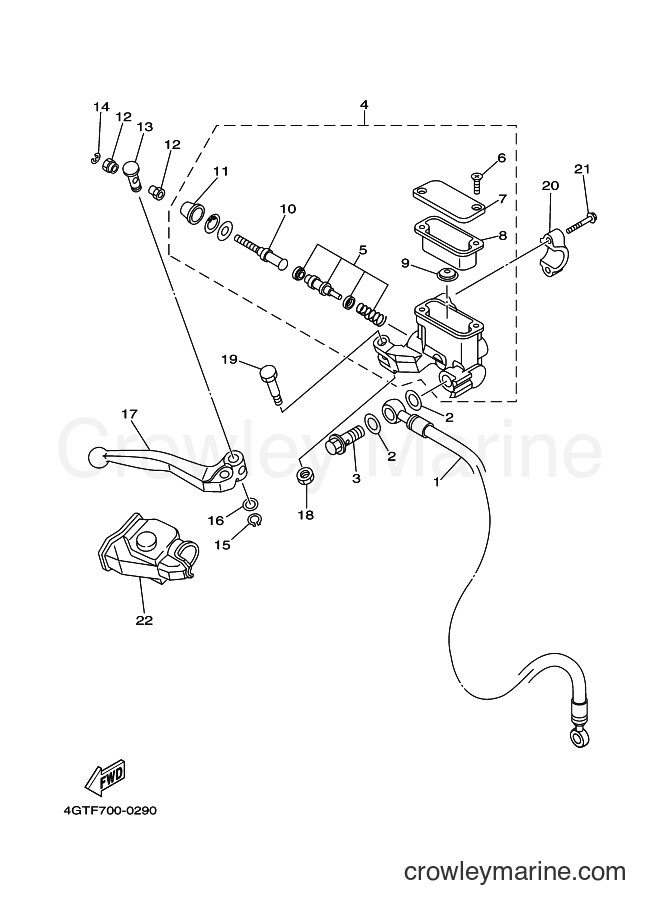 2000 Dirt Bike YZ80LW - YZ80LW (4LC7) [060] - FRONT MASTER CYLINDER