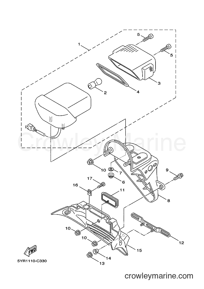 2007 Scooter XC125V - XC125V (5YR9) [010] - TAILLIGHT