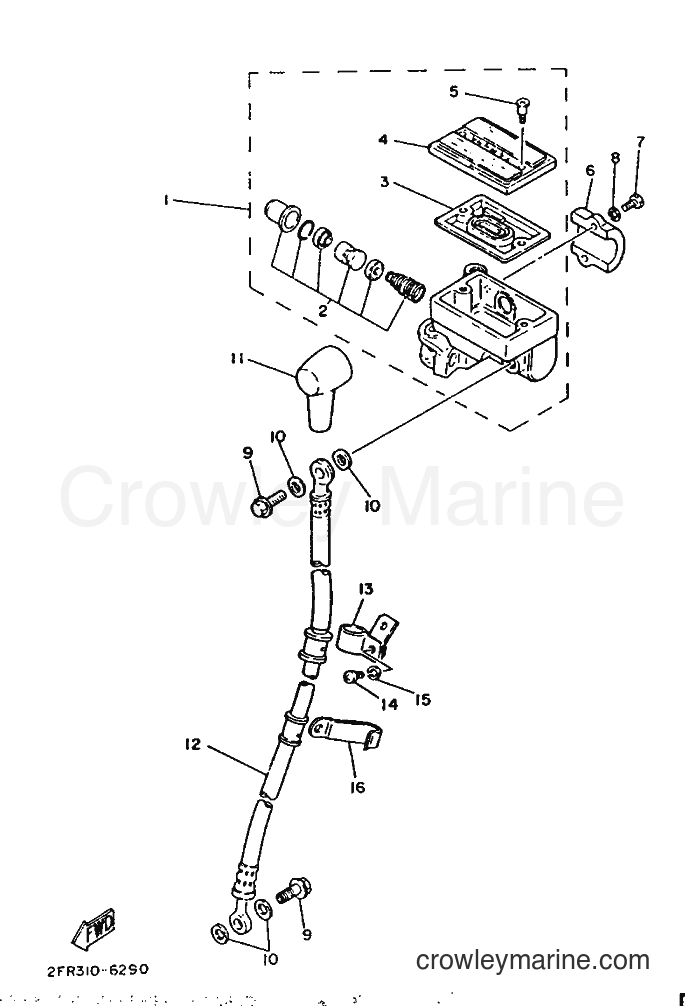 1986 Street Bike RD50M - RD50M (2FR) [999] - FRONT MASTER CYLINDER