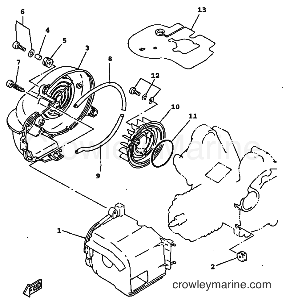 1999 Scooter YW100 - YW100 (4VPL) [010] - AIR SHROUD & FAN