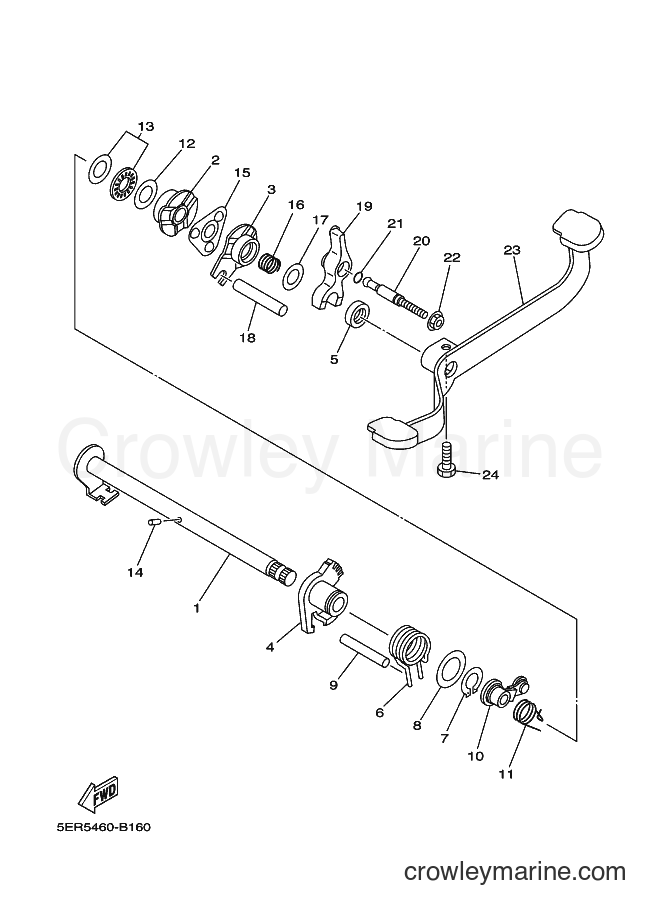 2003 Scooter T105E - T105E (5ER5) [010] - SHIFT SHAFT
