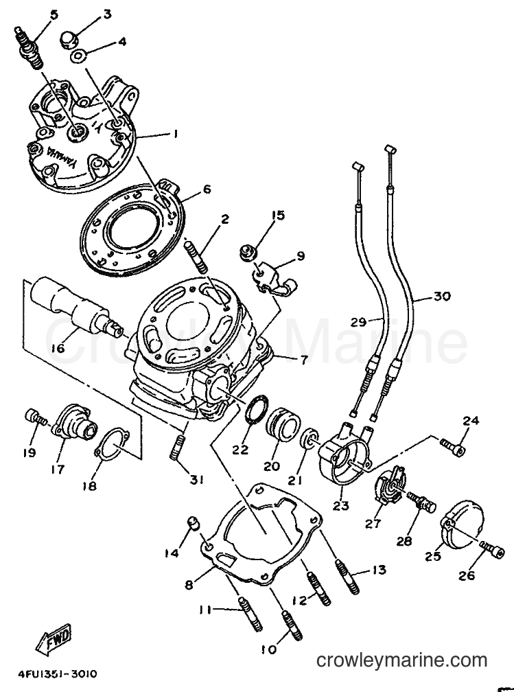 1994 Dirt Bike TDR125 - TDR125 (4FU2) [999] - CYLINDER