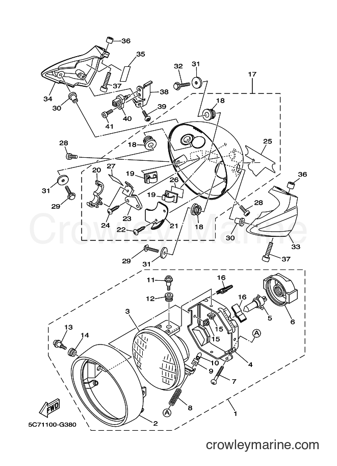 Yamaha Motors XV1900CU (29PR) [010] - HEADLIGHT