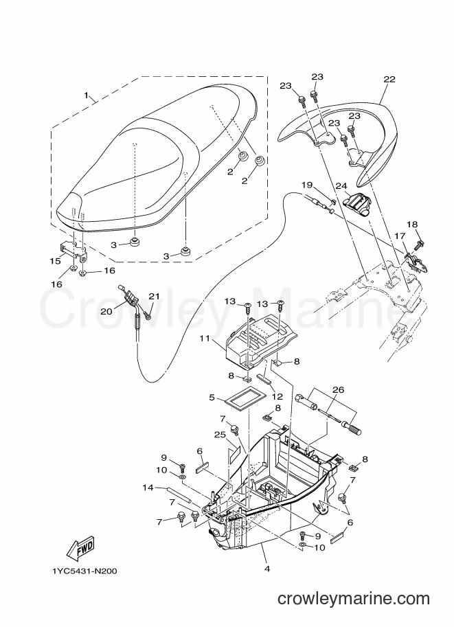 2014 Scooter AF115F - AF115F (1YC7) [010] - SEAT