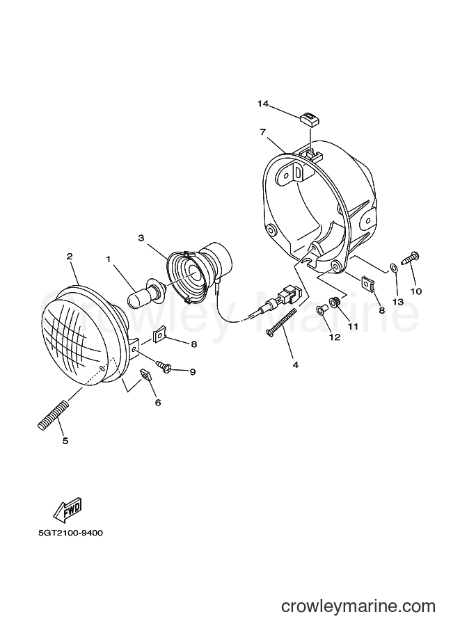 1999 ATV YFM600FWA - YFM600FWA (5GT4) [020] - HEADLIGHT