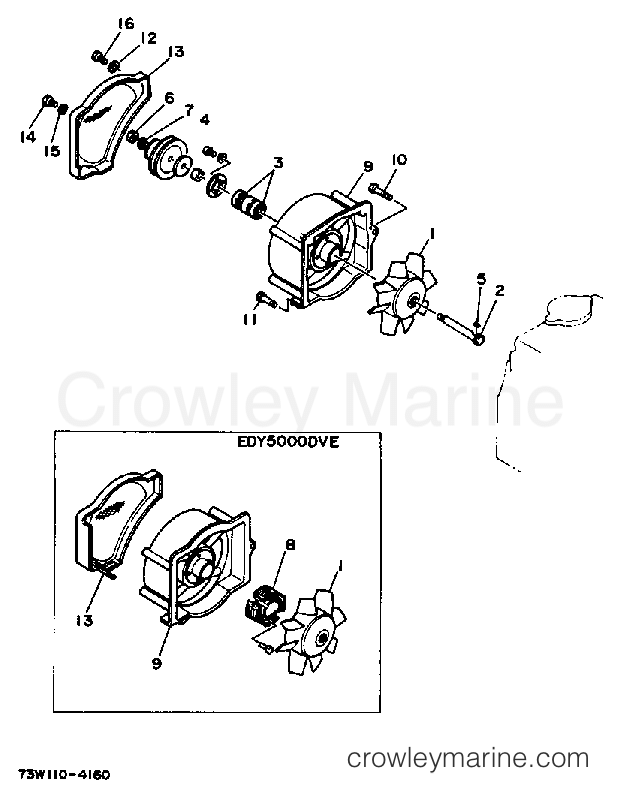 Yamaha Motors EDY5000DVE - COOLING FAN