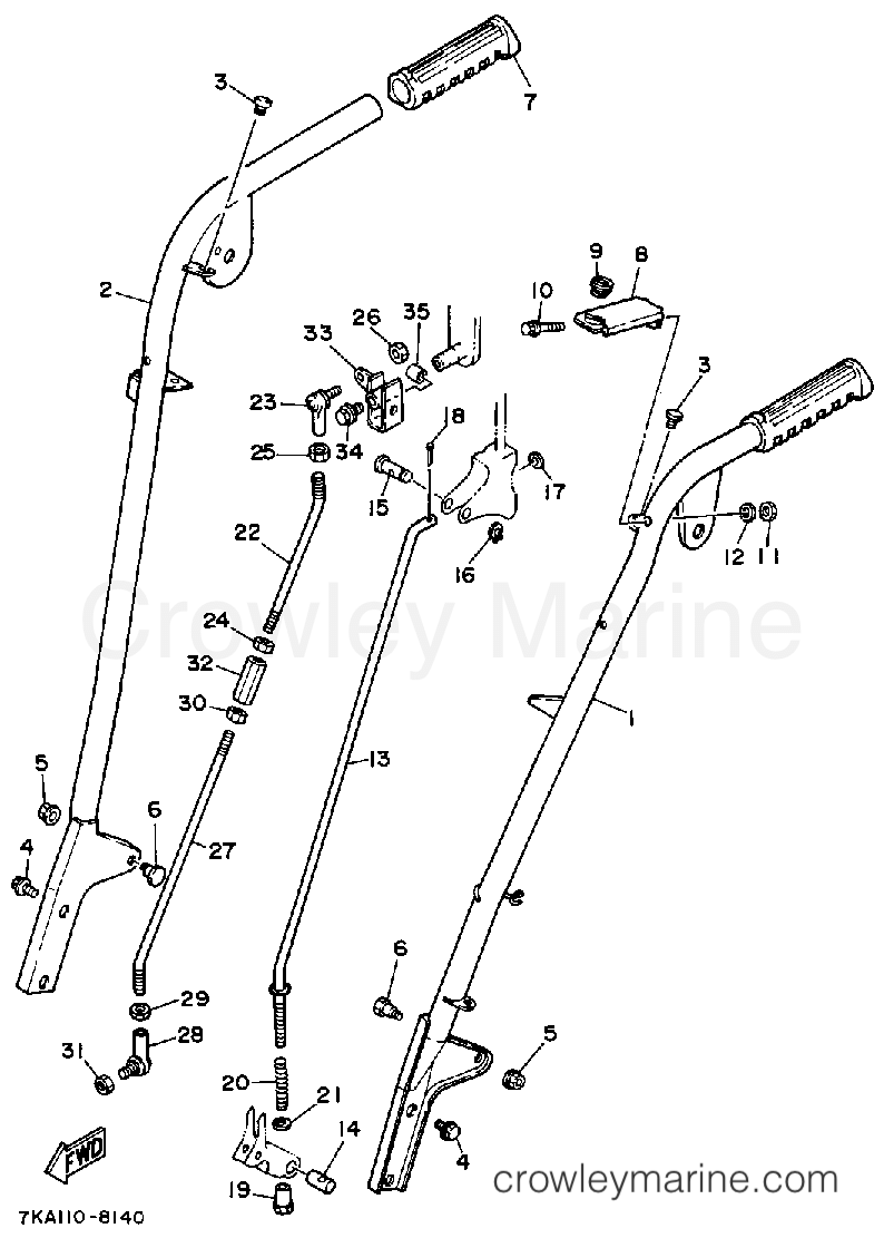 Yamaha Motors YS624TM - STEERING-LINK