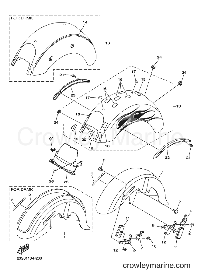 Yamaha Motors XVS1100A (23S8) [010] - FENDER