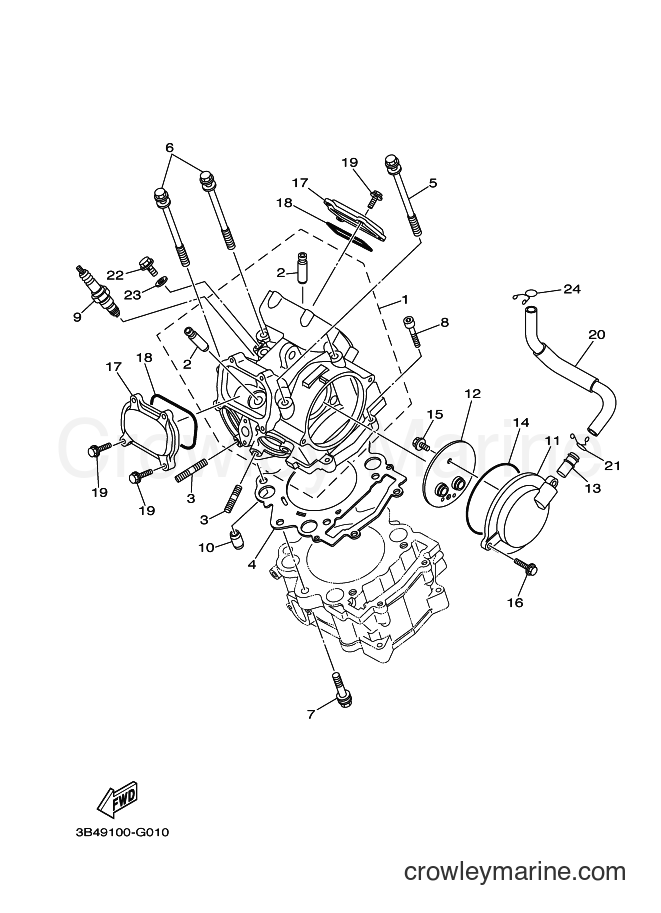 2009 ATV YFM700FWAD - YFM700FWAD (43PE) [010] - CYLINDER HEAD