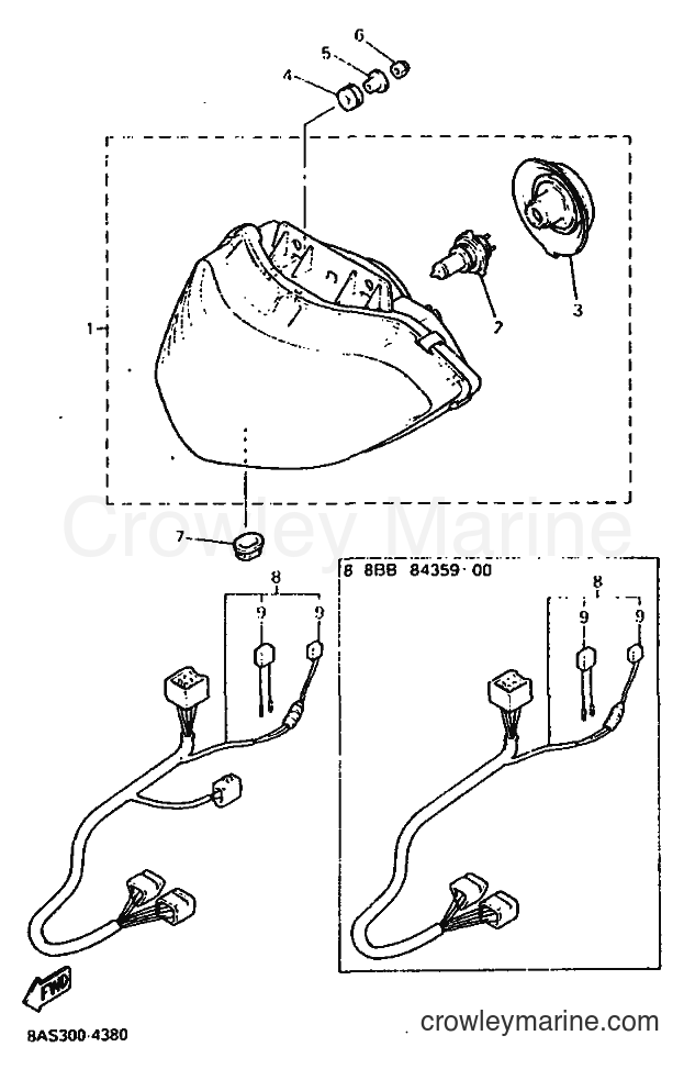 1994 Snowmobile VX500 - VX500 (8AS1) [010] - HEADLIGHT