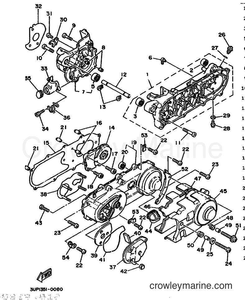 1990 Scooter CH80 - CH80 (3WU1) [999] - CRANKCASE