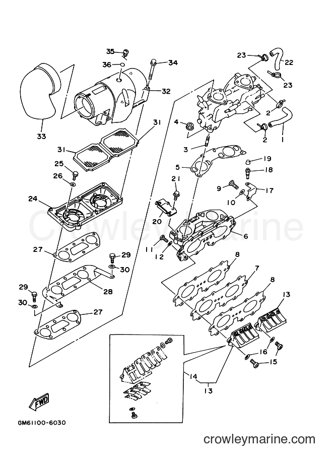 Yamaha Motors JET FOR SJ700AY (64V1) [03A] - INTAKE