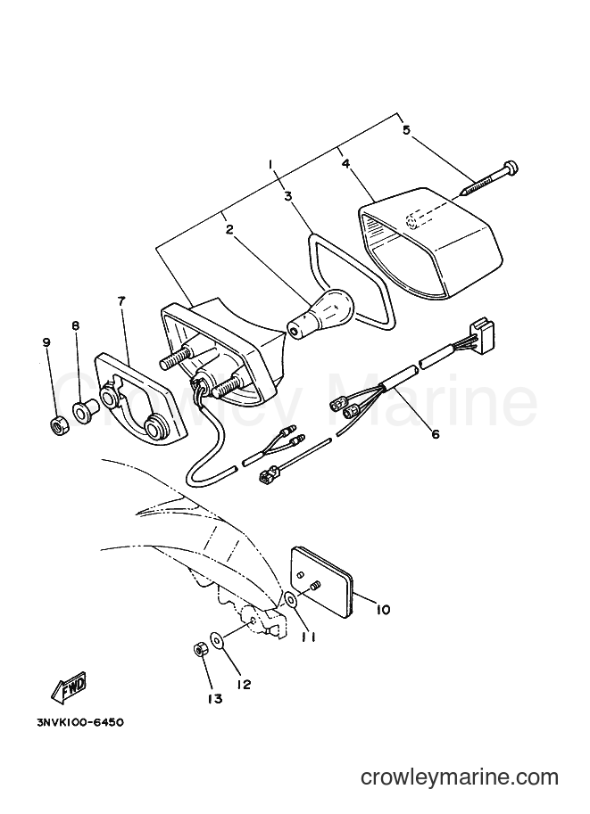 1997 Dirt Bike XT350 - XT350 (3NVR) [010] - TAILLIGHT