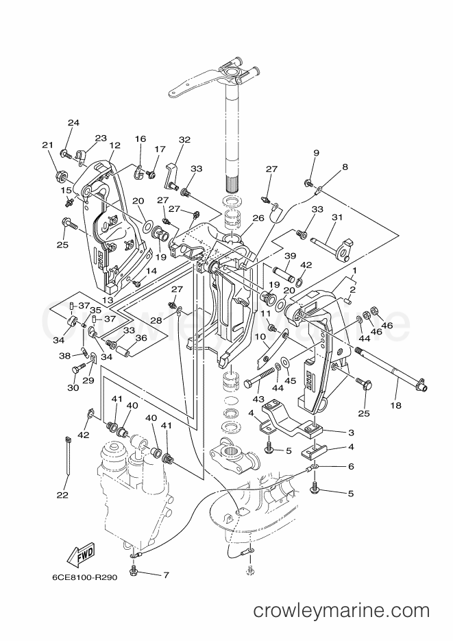 Yamaha Motors LF250XCA-2017 (6CH8) [170] - BRACKET 1
