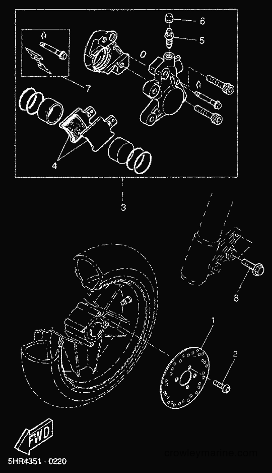Yamaha Motors CW50RS (5FXM) [040] - FRONT BRAKE CALIPER