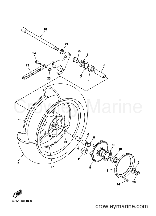 Yamaha Motors FJR1300 (5JWB) [010] - REAR WHEEL