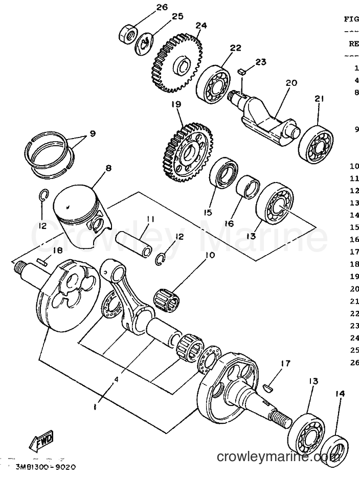Yamaha Motors DT125R (3NC2) [999] - CRANKSHAFT & PISTON