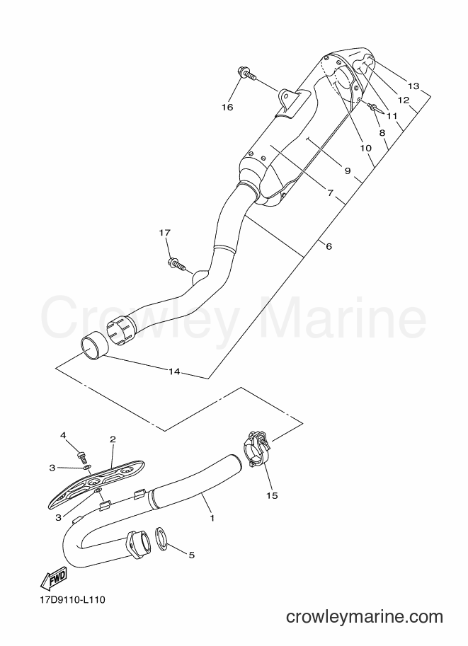2013 Dirt Bike YZ250F - YZ250F (17DJ) [010] - EXHAUST