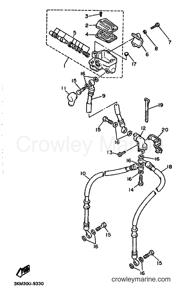 1989 Sport Bike FJ600 - FJ600 (3RC1) [010] - FRONT MASTER CYLINDER