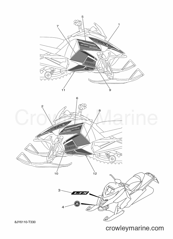 2018 Snowmobile SRV10L - SRV10L (8JY6) [010] - GRAPHIC & EMBLEM