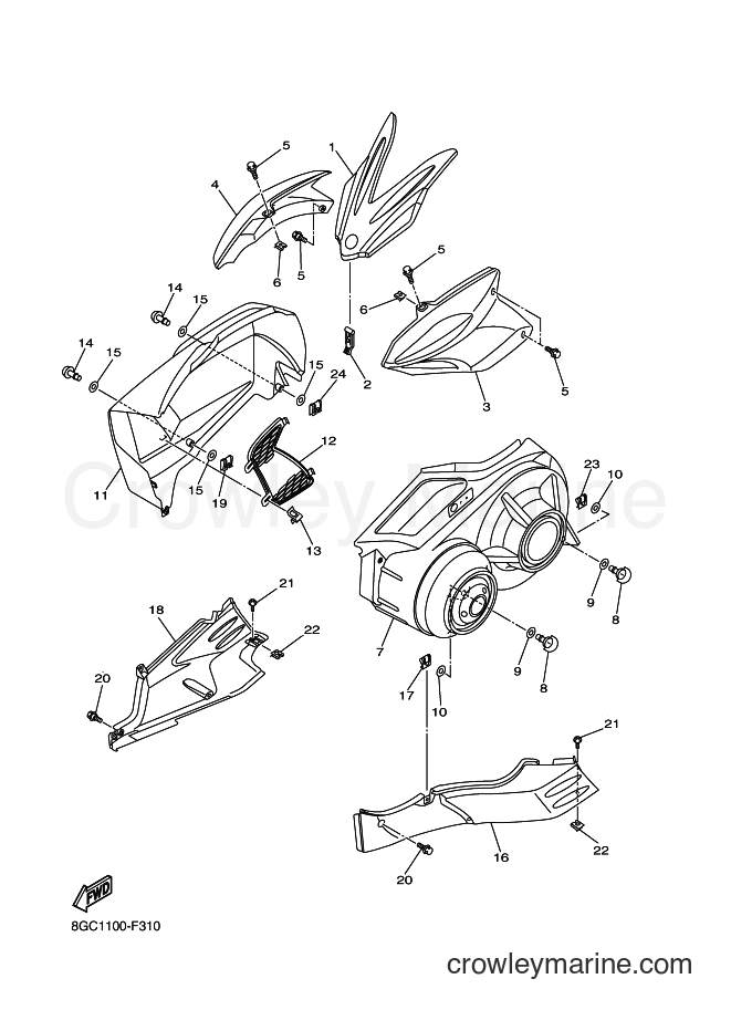 Yamaha Motors RT50FX (8GN1) [020] - SHROUD
