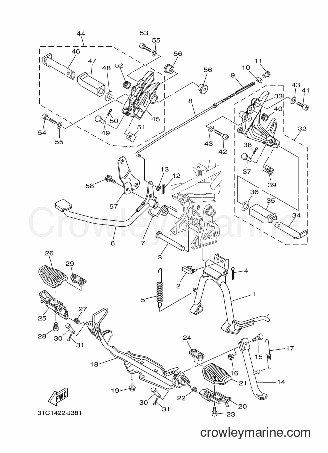2011 Scooter T115SEC - T115SEC (31C6) [010] - STAND & FOOTREST 2