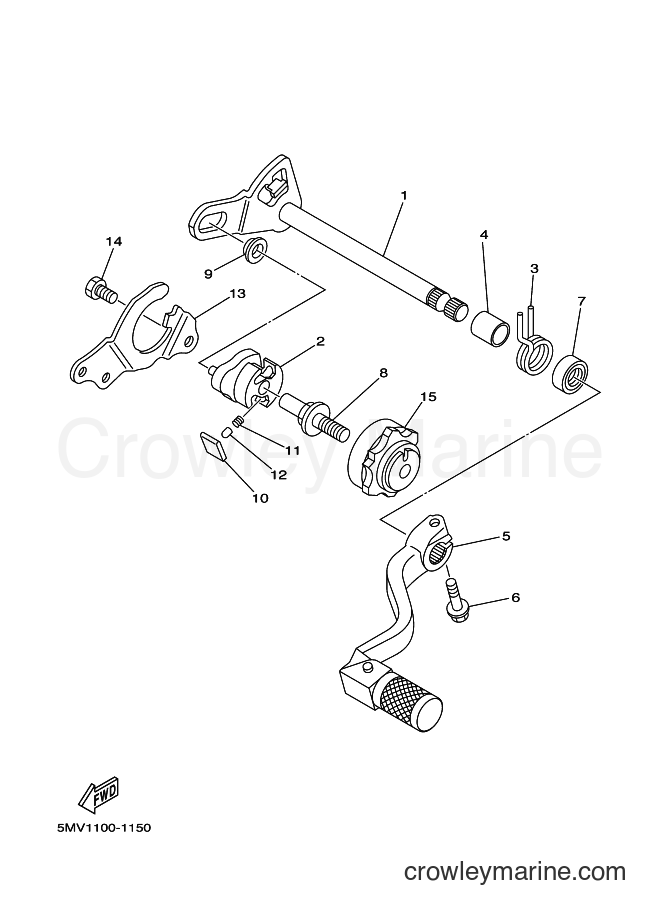 2003 Dirt Bike YZ125 - YZ125 (5UN2) [020] - SHIFT SHAFT