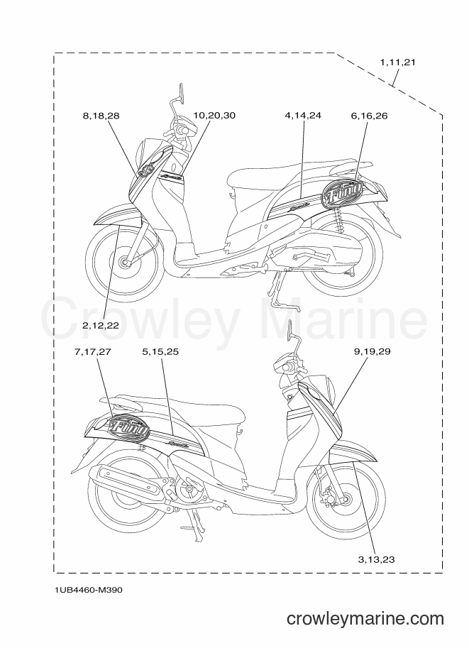 2013 Scooter AF115C - AF115C (1UB4) [010] - OPTIONAL PARTS 2