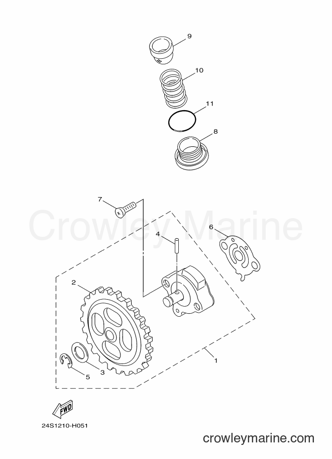 2009 Scooter YW125 - YW125 (1CN1) [010] - OIL PUMP