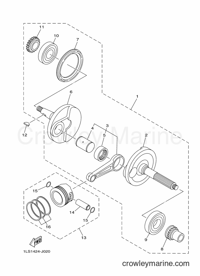 2011 Scooter AL115S - AL115S (19S3) [010] - CRANKSHAFT & PISTON