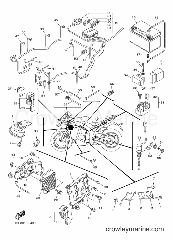 2012 Sport Bike YZF-R1 - YZF-R1 (45B4) [010] - ELECTRICAL 2