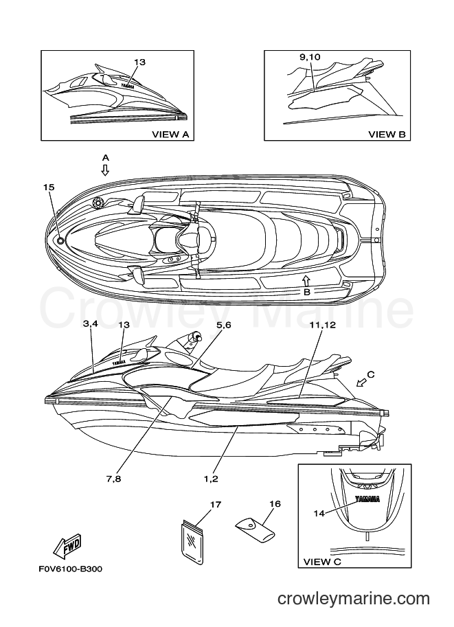Yamaha Motors JET FOR XA1200 (68NE) [02A] - GRAPHICS