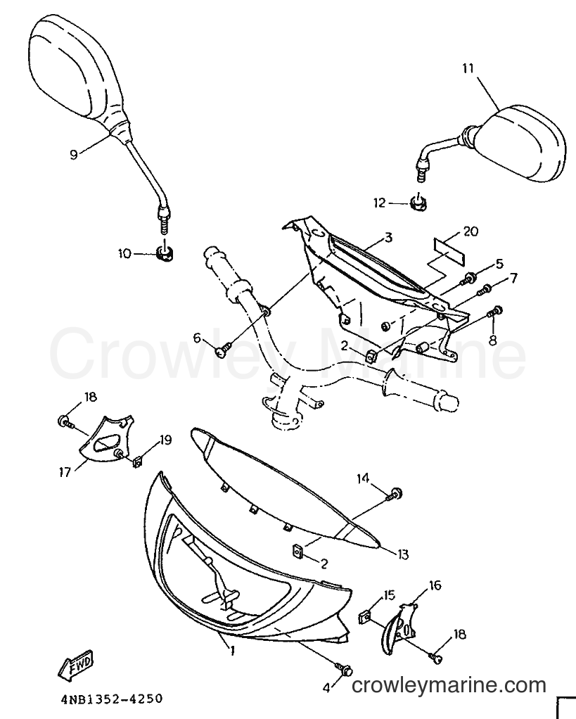 1994 Scooter XC125T - XC125T (4KY2) [999] - COWLING 1