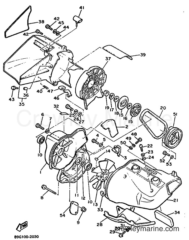 1995 Snowmobile PZ480ST - PZ480ST (8BH2) [020] - AIR SHROUD & FAN