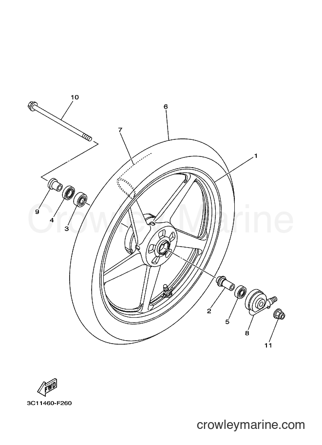 2011 Street Bike FZ150 - FZ150 (3C15) [010] - FRONT WHEEL