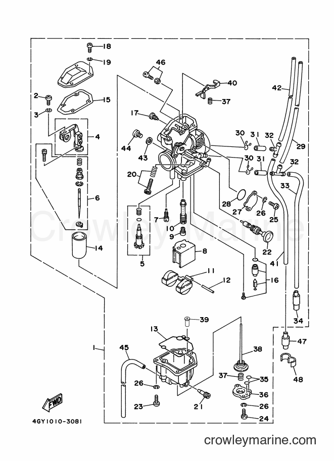1994 Dirt Bike TT250R - TT250R (4MR1) [010] - CARBURETOR