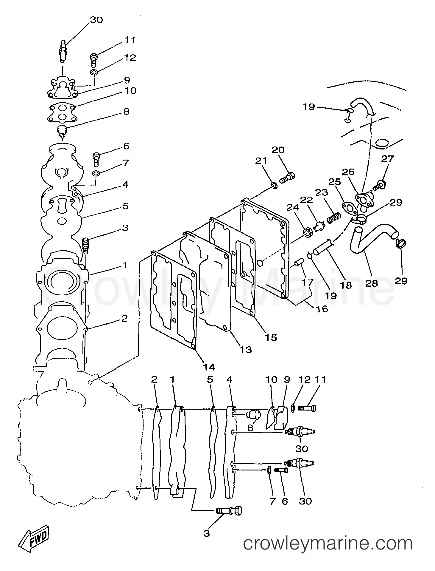 Yamaha Motors L130TXRX - CYLINDER CRANKCASE 2