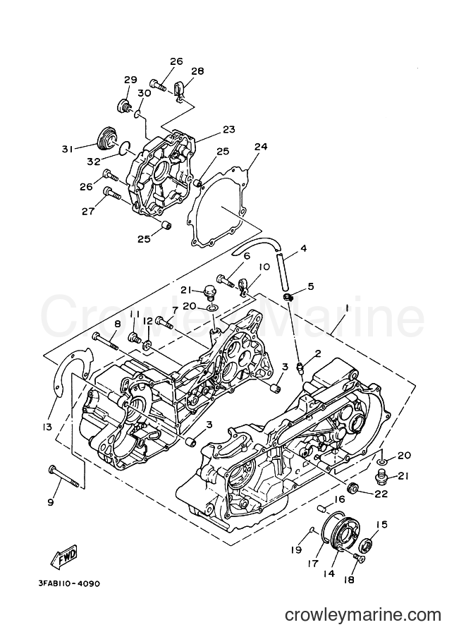 Yamaha Motors YFA1 (3FAJ) [010] - CRANKCASE