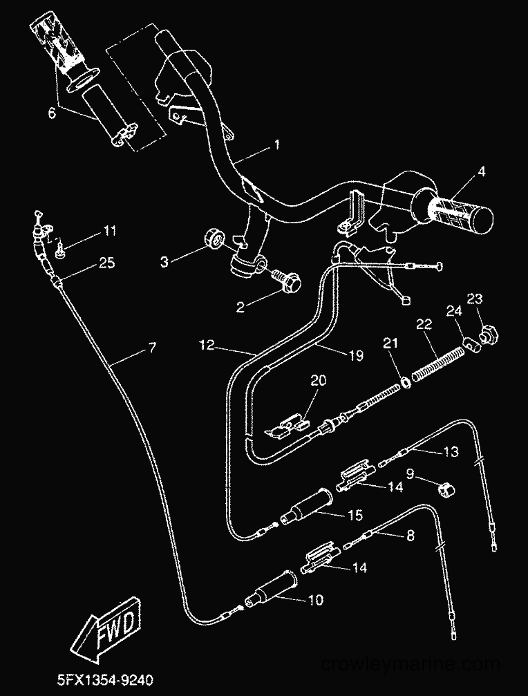 Yamaha Motors CW50RS (5JK3) [010] - STEERING HANDLE & CABLE