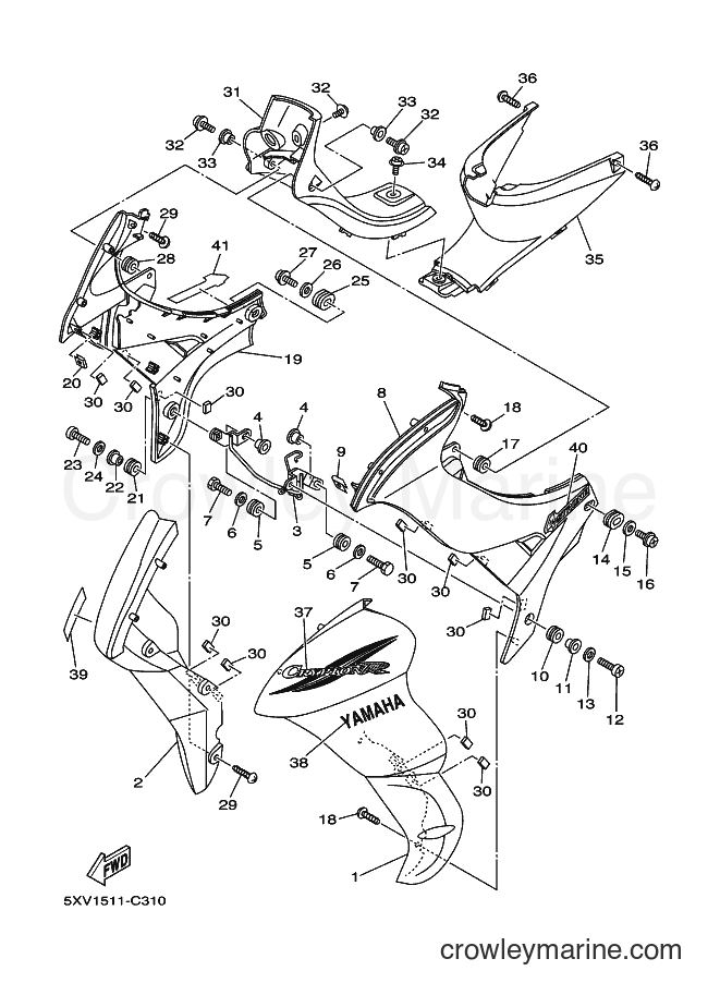 2005 Scooter T110 - T110 (5XV2) [010] - LEG SHIELD