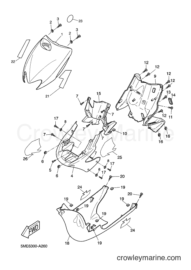 2002 Scooter YQ100 - YQ100 (5ME6) [010] - LEG SHIELD