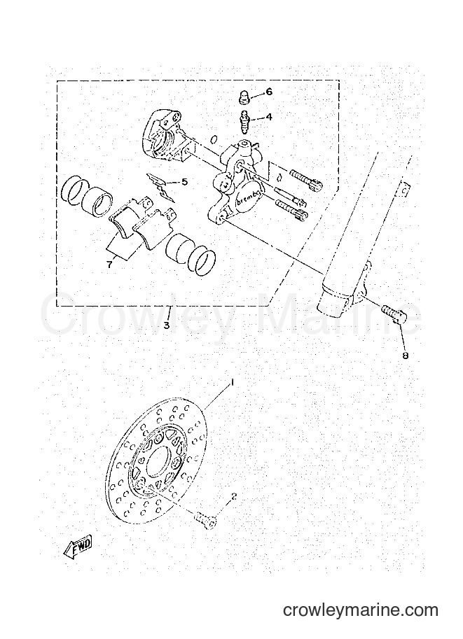 1995 Scooter YA50N - YA50N (3UG2) [999] - FRONT BRAKE