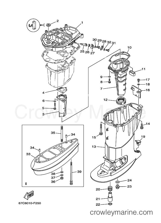 Yamaha Motors F40B (67C6) [120] - UPPER CASING