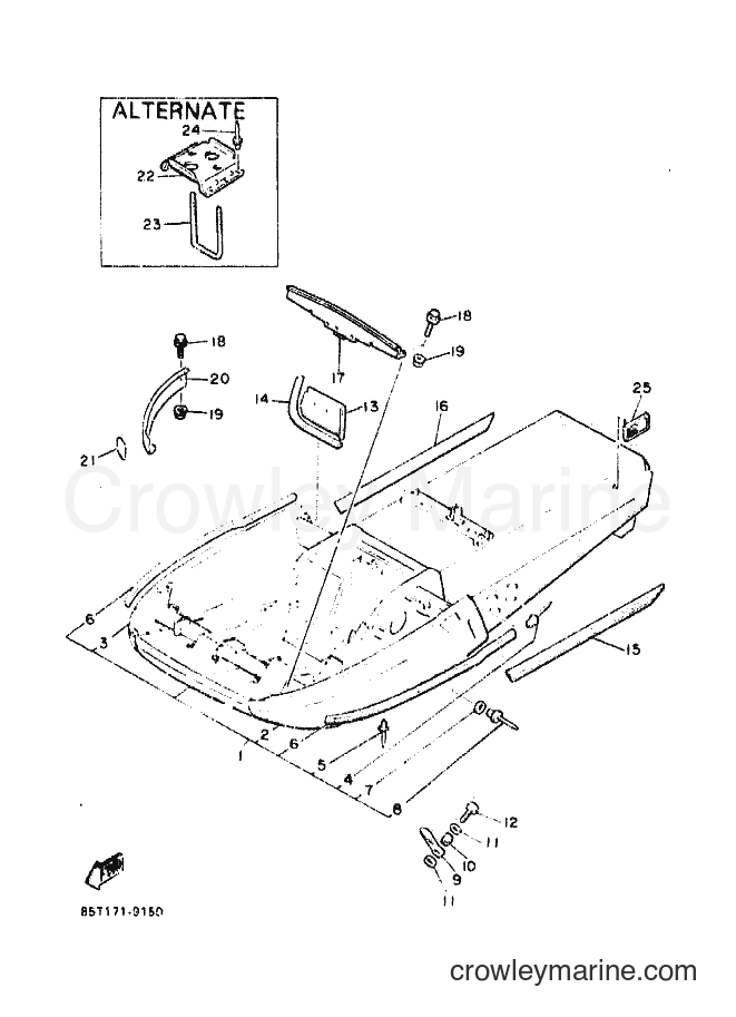 1991 Snowmobile ET400T - ET400T (88J1) [010] - FRAME