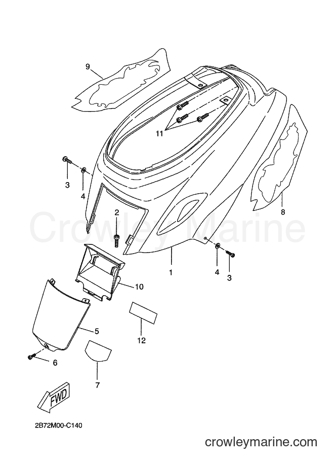 2004 Scooter CW50N - CW50N (2B72) [030] - SIDE COVER