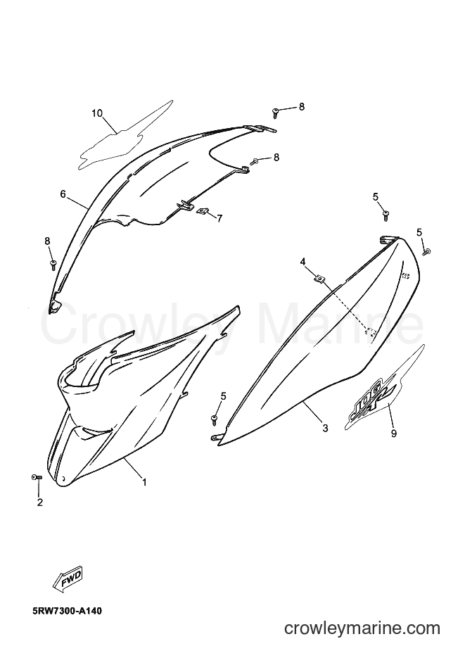 Yamaha Motors CS50 (5RW7) [040] - SIDE COVER